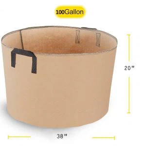 100gal Tan Fabric Grow Pots For Tree
