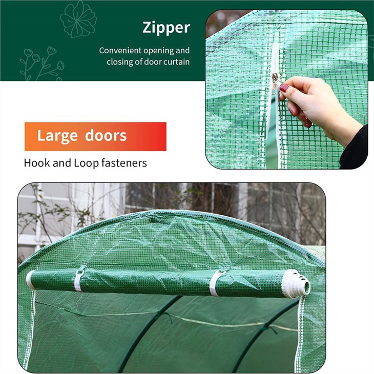 3x3x2 Polytunnel Greenhouse
